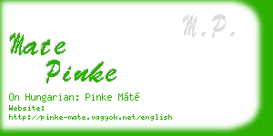 mate pinke business card