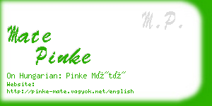 mate pinke business card